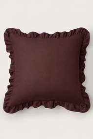 Saténová obliečka na vankúš RUFFY PREMIUM hnedá Rozmer: 70x80 cm