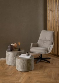 Actona Okrúhly konferenčný stolík Dice (2 ks) - sivý mramor