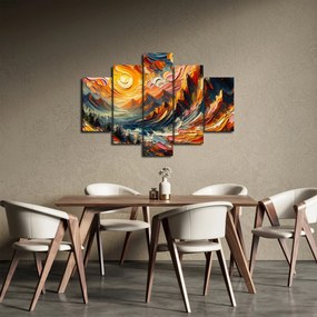 Obraz - Hory zalité slnkom (150x105 cm)