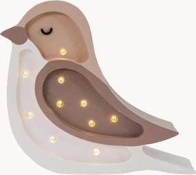 Ručne vyrobená detská LED-lampa's časovačom a diaľkovým ovládačom Bird Mini