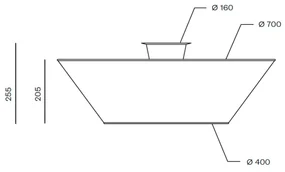 LND Design Lampa Halo 70cm LCF070, stropná, piesková