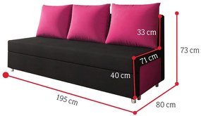 Čalúnená pohovka LISA - alova 48/alova 10