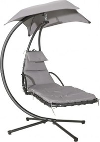 ZÁHRADNÉ ZÁVESNÉ KRESLO ZALIA ŠEDÉ