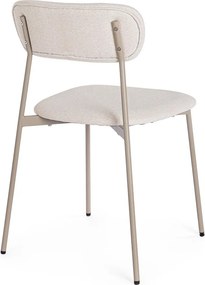 Taupe čalúnená jedálenská stolička Inka – Yes Everyday
