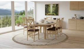 Jedálenská stolička NATE dub sonoma/tmavohnedá