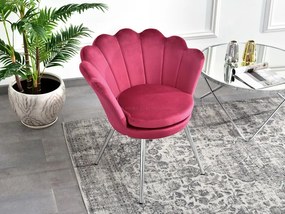 Kreslo Lasair (ružová + chrómová). Akcia -19%. Vlastná spoľahlivá doprava až k Vám domov. 1110158
