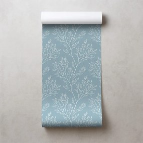 Fototapeta biele vetvičky na modrom pozadí