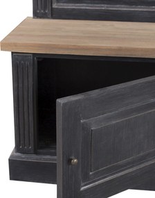 Šatník Bradford do predsiene 79 x 45 x 210 cm old black &amp; natural