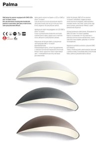 Redo 90236 - LED vonkajšie nástenné svietidlo PALMA LED/18W/230V IP54 hnedé