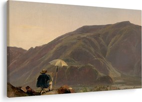 Obraz - Jules Coignet, View of Bozen with a Painter, reprodukcia (90x60 cm)