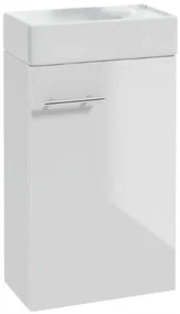 Erga Kim, závesná WC skrinka 39x21x60 cm + keramické umývadlo 40cm, biela lesklá, ERG-207-D-04003+1406