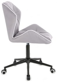 LuxuryForm DESIGN Stolička MILANO MAX na čiernej podstave s kolieskami - šedá