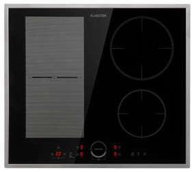 Klarstein Delicatessa 60 Hybrid Prime, indukčná varná doska, 7000 W, 4 zón, čierna