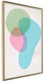 Artgeist Plagát - Colourful Spots [Poster] Veľkosť: 20x30, Verzia: Zlatý rám