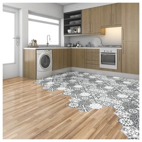 Súprava 10 samolepiek na podlahu Ambiance Hexagons Rosito, 20 × 18 cm