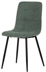 Jedálenská minimalistická stolička v industriálnom štýle, zelená | BIANO