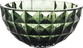 KRIŠTÁĽOVÁ MISKA BOHEMIA DIAMOND SMOKEY GREEN 280 MM