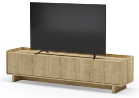 TV stolík v dekore duba v prírodnej farbe 180x45x40 cm Daira – Marckeric