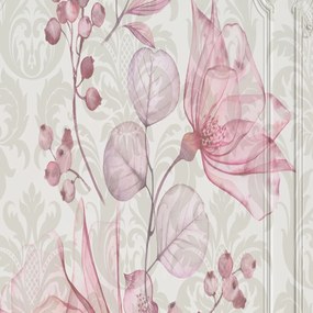 Ozdobný paraván Abstrakce květin - 180x170 cm, päťdielny, klasický paraván