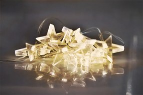 LED vianočná reťaz - Hviezdy - 10LED - žlté svetlo