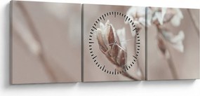 Obraz - Detail vetvy (s hodinami) (90x30 cm)