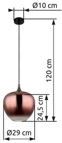 GLOBO MAXY 15548H1G Závesné svietidlo