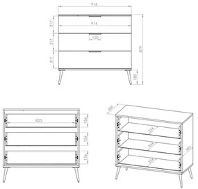 Glamour komoda VITERBO so zásuvkami