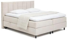 Béžová boxspring posteľ s úložným priestorom 160x200 cm Elva Bold Line – Bonami Selection