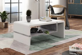 Mazzoni FOLK biely / beton - konferenčný stolík, obdĺžnikový, laminát, moderný