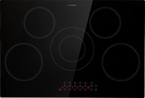 Klarstein Virtuosa 5, vstavaná varná doska, 5 zón, 8200W, sklokeramika