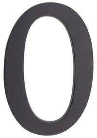 PSG 64.150 - hliníková 3D číslica 0, číslo na dom, výška 190 mm, čierna