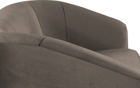 Trojmiestna pohovka Olivio, blatovo hnedá zamatová tkanina