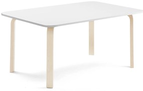 Stôl ELTON, 1400x800x590 mm, laminát - biela, breza