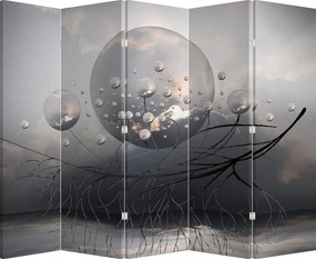 Paraván - Abstraktné gule (210x170 cm)