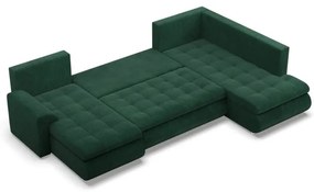 Sedacia súprava FORESTA Poso v tvare U, pravá fľaškovo zelená