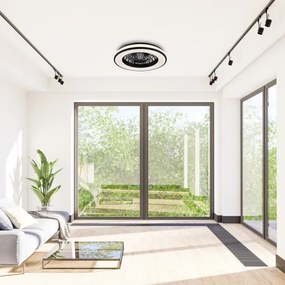 LED Stmievateľné stropné svietidlo s ventilátorom LED/48W/230V 3000-6500K + DO