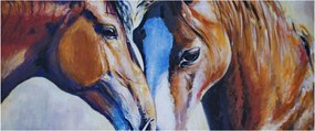 Obraz - Zamilované kone (120x50 cm)