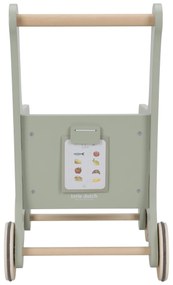 Nákupný vozík s doplnkami drevený