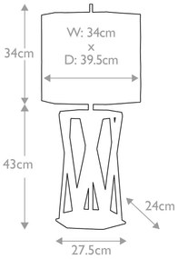 Elstead APOLLO-TL-WHT - Stolná lampa APOLLO 1xE27/60W/230V zlatá/biela