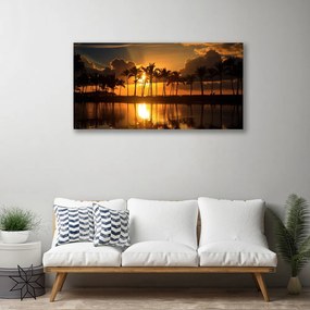 Obraz na plátne Stromy slnko krajina 140x70 cm