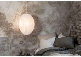 Biele závesné svietidlo s textilným tienidlom ø 40 cm Florence – Markslöjd