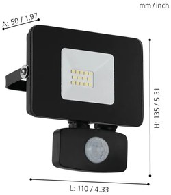 Eglo 97459 - LED Reflektor so senzorom FAEDO 3 LED/10W/230V