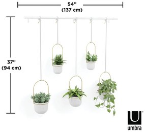 Plastový obal na kvetináč 5 ks na bylinky/závesný a nástenný ø 7,5 cm Triflora – Umbra