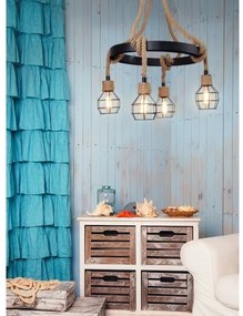 Luster na lanku ROPE ALEGRA 4xE27/10W/230V