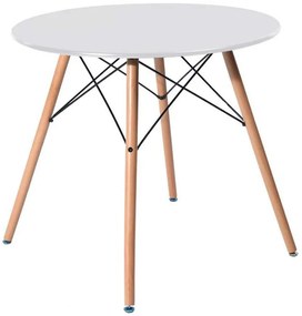 4 ks moderných jedálenských stoličiek so stolom, viac farieb, biela