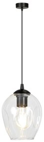 ISTAR 1 | dizajnová sklenená závesná lampa Farba: Čierna / transparentná