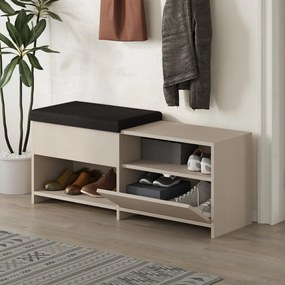 Krémový botník s lavicou Romi – Marckeric