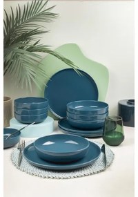 12-dielna jedálenská súprava, modrá, porcelán