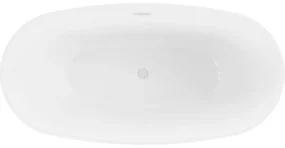 Mexen Eris, voľne stojaca vaňa 170 x 80 cm, biela-čierna, biely prepad, 53441708075-20