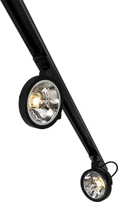 Koľajnicový systém s 5 bodovými svetlami čierny 1-fázový - Go